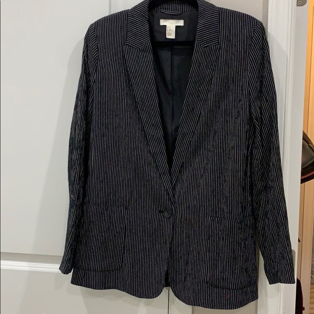 Black striped blazer